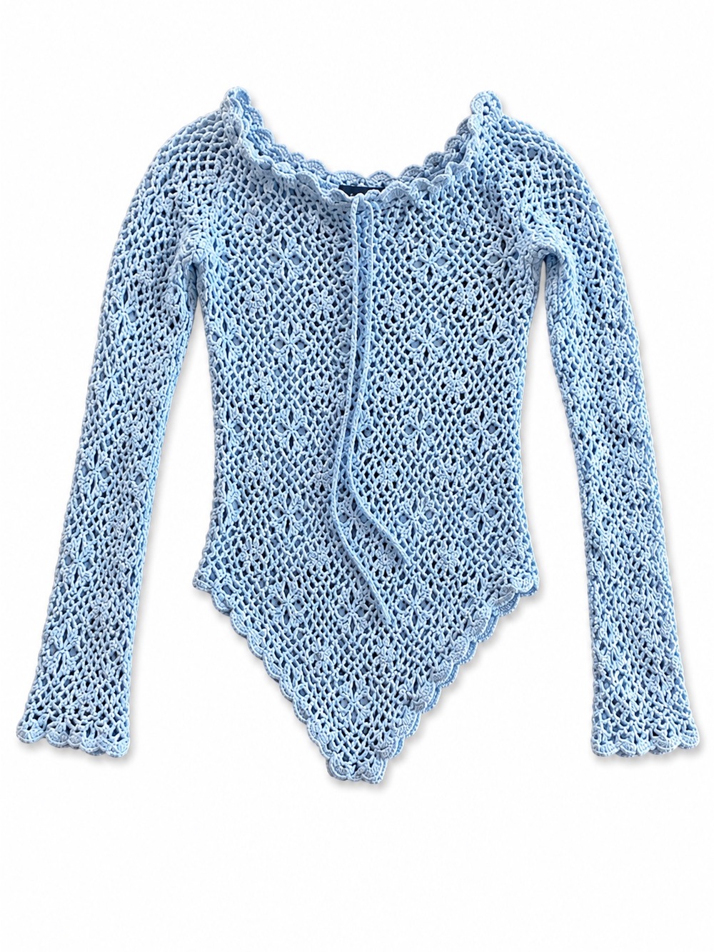 Light Blue Crochet Knit One-Piece (not a body suit)
